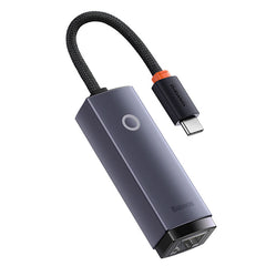 Baseus Lite Series Ethernet Adapter Type-C & Lan Port, Grey - WKQX000313