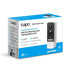 Tp-Link Tapo Smart Battery Video Doorbell Sensor, 2K 5Mp Live, White - TAPO D230S1