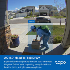 Tp-link-Tapo Video Doorbell Camera, MP3, White - Tapo D210
