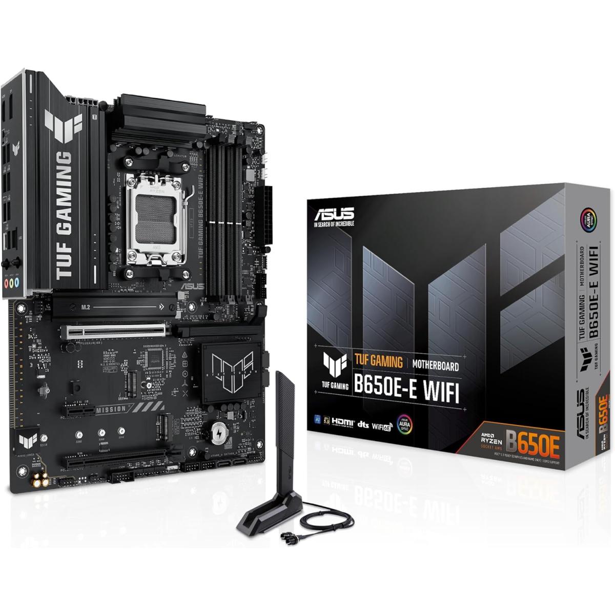 ASUS TUF GAMING B650E - E WIFI (Wi - Fi 6E) AMD RYZEN 7000 8000 9000 Series AM5/DDR5/PCIe 5.0/3xM.2 - ATX Gaming MotherBoard