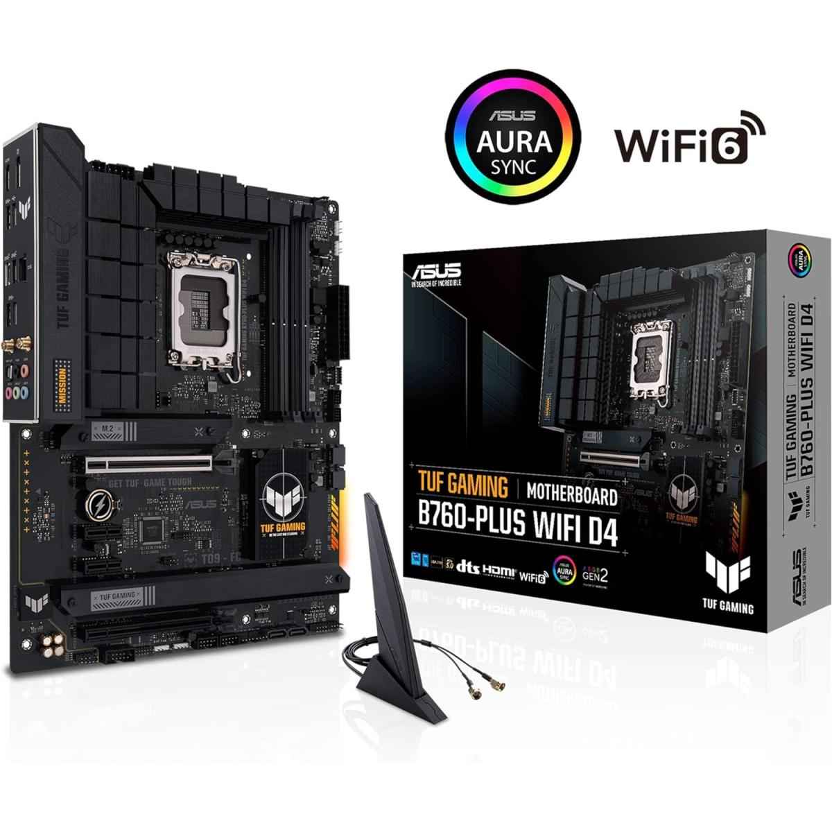 Asus Tuf Gaming B760 Plus Wifi Ddr5 Intel B760 Lga 1700 Atx Pcie 5.0 3x Pcie 4.0 M.2 2.5gb Ethernet Usb 3.2 Gen 2x2 Type C