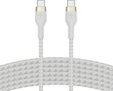 Belkin Boost Charge PRO Flex, USB-C to USB-C Braided Silicone Cable, 3Mm, White - CAB011bt3MWH