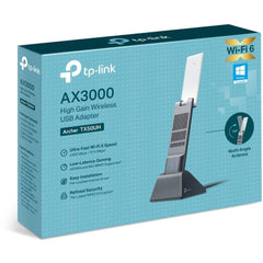 Tp Link Archer Tx50uh Ax3000 High Gain Wireless Usb Adapter 3000mbps Dual Band Wifi 6 High Gain Antennas & Beamforming Usb 3.0 Black