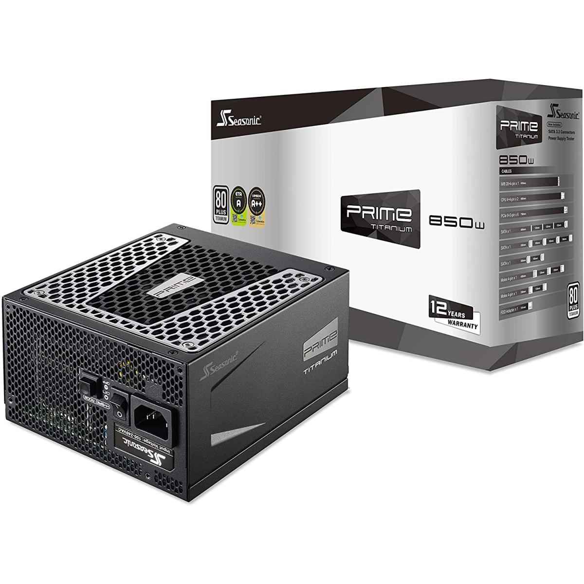 Seasonic Prime Tx 850 850w 80+ Titanium Full Modular Fan Control In Fanless Silent & Cooling Mode