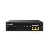 Tenda Sg110pc 8 Port Gigabit Poe Switch With 2 Port Gigabit Uplink 802.3af Compliant 100w Built In Power Unmanaged Metal Case - CompuMe
