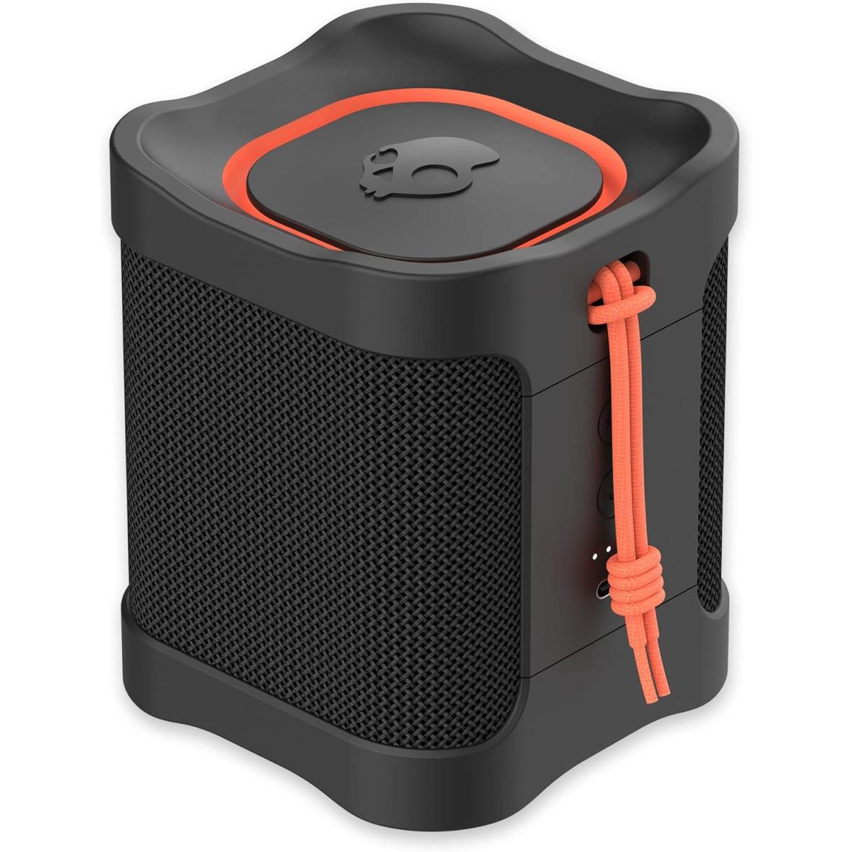 Skullcandy Terrain Mini Wireless Bluetooth Speaker Ipx7 Waterproof Portable With Dual Custom Passive Radiators, 14 Hour Battery, Nylon Wrist Wrap, & True Stereo Black