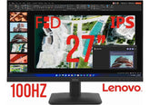 Lenovo ThinkVision S27-4e Monitor, 27" Class Full HD, IPS, WLED Backlight, 99% sRGB, 16.7 Million Colors, 250 Nit, 100Hz, 4ms, Tilt Stand - 3 Year Warranty