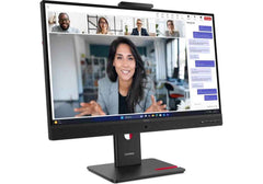 Lenovo ThinkVision T27QD-4v 27" IPS QHD 120Hz VoIP Monitor Built-in 5MP IR+RGB Webcam & 2x5W Speakers & Mic w/ 100W USB-C Docking, HDMI 2.1, DP, RJ45 Ethernet & USB Hub Adjustable Stand - 3 Year Warranty