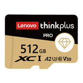 Lenovo Think Plus PRO Micro SD Memory Card, 512 GB, High Speed Up to 130 MB/s, UHS-I U3 A2 V30, MicroSDXC, for Smartphones, Drones, Nintendo Switch, Camcorders, Monitors and Laptops