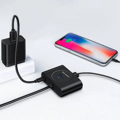 Ugreen 40850 Usb Hub Splitter 4 Ports Usb 3.0 With Usb A And Usb C Cable 1m