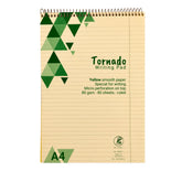 Tornado Writing Pad A4 Yellow Smooth Paper 80Sheets