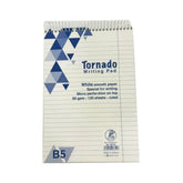 Tornado Writing Pad B5 White Smooth Paper 120 Sheets