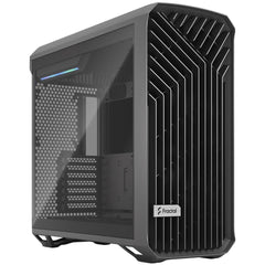 Fractal Design Torrent (Gray TG Light Tint) Mid-Tower Tempered Glass Gaming Case w/ Type-C & (Front) 2 x 180 mm + (Bottom) 3 x 140 mm Fans | FD-C-TOR1A-02 | - CompuMe
