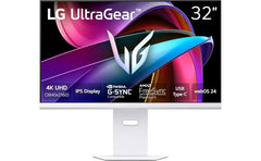 LG 32G810SA UltraGear 32" IPS UHD 4K HDR400 144Hz 1ms HDMI 2.1 AI Smart G-Sync Compatible webOS Type-C (65W) w/ Adjustable Stand & Speakers - White