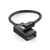 UGREEN US133 Micro USB Male to USB-A Female Cable with OTG Nickel Plating- 15cm
