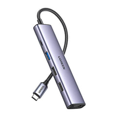 Ugreen 15495 15596 5 In 1 Usb C To Hdmi 4k 30hz, X1 Usb A 3.0 X2 Usb A 2.0 X1 Usb C Pd Adapter
