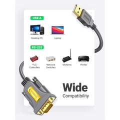 UGREEN USB to DB9 RS232 Adapter Cable 1M CR104 20210 | Serial Converter Cable
