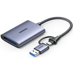 UGREEN 2 in 1 USB-A + C to XQD Card Reader Type-C USB Multifunction Card Reader 339MB/S Memory Card Adapter