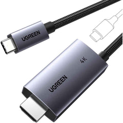 Ugreen Usb C To Hdmi Cable With 100w Pd Fast Charging Adapter 4k@60hz 2 In 1 Thunderbolt Unidireional Type C To Hdmi Compatible Iphone 17 Pro Max, Steamdeck, Macbook, Ipad, Galaxy S25, Xps, 2m