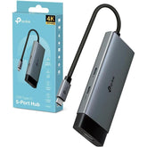 Tp Link Uh5020c Usb Type C 5 In 1 Hub, 4k Hdmi, Pd 100w, Usb 3.0, Plug & Play, 5 Gbps Superspeed Data Transfer, Windows, Mac, Linux, Ipados, Ios, Android, Chrome - CompuMe