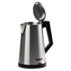 Arshia Cordless Electric Kettle, 1.5Lit, 2150Watts, Silver - 2392