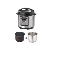 Arshia Pressure Cookers, 6Lit, 1000Watts, Silver - 2595
