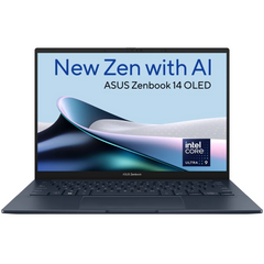 ASUS Zenbook 14" OLED 3K Thin @120Hz Touch Laptop, Intel Core™ Ultra 9 processor 185H, Intel® Arc™ Integrated Graphics, 16GB DDR5X RAM, 1TB M.2 PCIe NVMe Gen4, Windows 11 Home - Ponder Blue w/ Pen & Sleeve | UX3405MA-PZ464W | - CompuMe