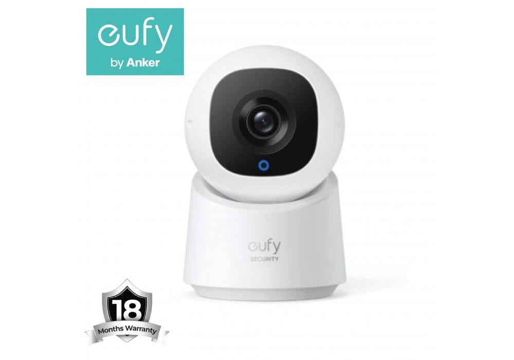 Eufy By Anker Wireless Indoor Security Camera C220 , 2K Resolution, 360° Pan and Tilt - T8W11321 - (White) - 18 Month Warranty