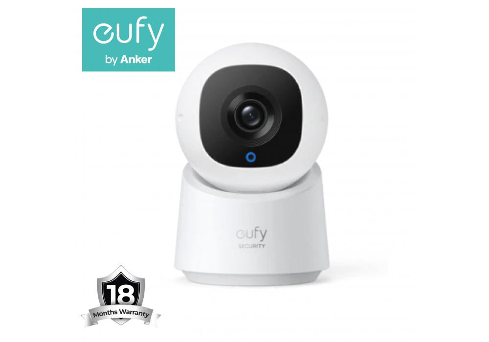 Eufy By Anker Wireless Indoor Security Camera C220 , 2K Resolution, 360° Pan and Tilt - T8W11321 - (White) - 18 Month Warranty Eufy By Anker Wireless Indoor Security Camera C220 , 2K Resolution, 360° Pan and Tilt - T8W11321 - (White) - 18 Month Warranty