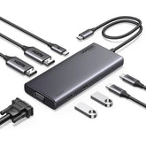 UGREEN - Revodok 308 (8in1) USB C 4K Docking Station Dual Monitor | 2 HDMI, VGA, 2 USB A&C 3.2 Ports, 100W PD, Compatible for MacBook, Dell, HP, Lenovo, Surface