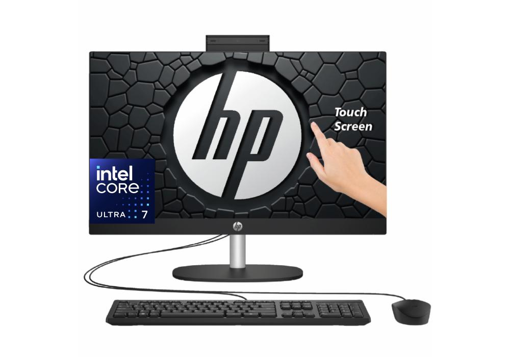 HP All-in-One AIO 24-cr1007ne PC Intel Core Ultra 7 155U 12 Cores Up to 4.8GHz 16 GB DDR5 24" FHD Touchscreen IPS 99% sRGB Display - Jet black HP All-in-One AIO 24-cr1007ne PC Intel Core Ultra 7 155U 12 Cores Up to 4.8GHz 16 GB DDR5 24" FHD Touchscreen IPS 99% sRGB Display - Jet black