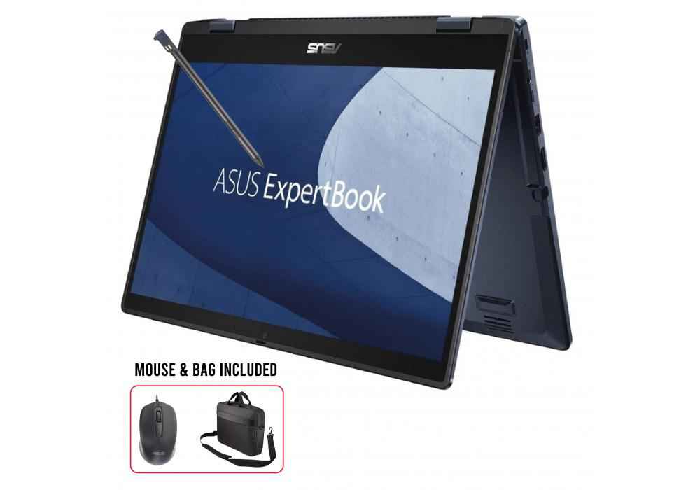Asus ExpertBook B3 Flip Laptop Intel Core i7-1355U 5 GHz 16GB RAM, 512GB SSD 14" X-360 Touch FHD Display Bag, Mouse & Stylus Included