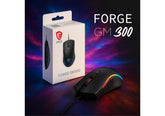 MSI Forge GM300 Lightweight Gaming USB RGB Adjustable up to 7200 DPI 7-Button Desktop Laptop Gaming Mouse - Black
