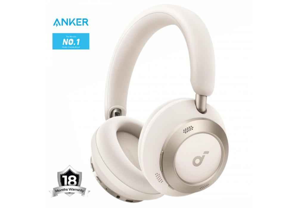 Anker Soundcore Space One Pro, FlexiCurve Over-Ear Headphone, Adaptive Active Noise Cancelling Headphones Driven by 6 Mics, 60H Lossless Audio, Ultra-Fast Charging, Hi-Res Wireless, Comfortable Fit - 18 Month Warranty