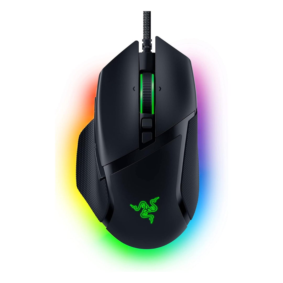 Razer Basilisk V3 Customizable Ergonomic Gaming Mouse: Fastest Gaming Mouse Switch - Chroma RGB Lighting - 26K DPI Optical Sensor - 11 Programmable Buttons - HyperScroll Tilt Wheel - Classic Black - CompuMe