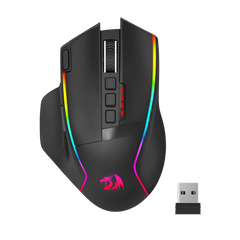 Redragon M915WL Wireless Gaming Mouse, Ergonomic Mouse 16000 DPI with Rapid Fire Key, 9 Macro Buttons, 170-Hour Durable Power Capacity and RGB Backlight Wired/Wireless Mouse for Laptop/Mac/PC - CompuMe