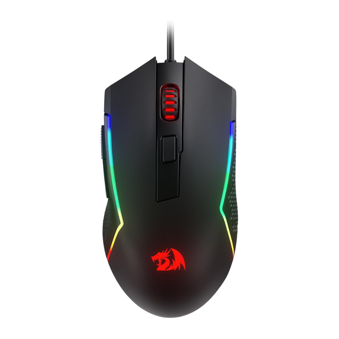 Redragon M616 RGB Gaming Mouse, 10000 DPI Wired Optical Mouse with 6 Programmable Buttons & 8 Backlit Modes, Software Supports DIY Keybinds - CompuMe