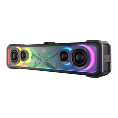Redragon GS817 RGB Desktop Soundbar, 2.0 Channel Stereo Speakers for Desktop w/Massive 30W Max Power, Touch-Control, Bluetooth 5.3 & 3.5mm AUX Inputs, Black - CompuMe