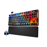 SteelSeries Apex Pro TKL Wireless HyperMagnetic Gaming Keyboard — Esports Tenkeyless — OLED Screen — Adjustable Actuation — PBT Keycaps — Bluetooth — 2.4GHz — USB-C