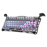 GravaStar Mercury K1 Pro Wireless Mechanical Gaming Keyboard, 75% Layout RGB Custom Keyboard, Electroplated Glossy Frame, Hot-Swappable Linear Switches – Cyberpunk Edition
