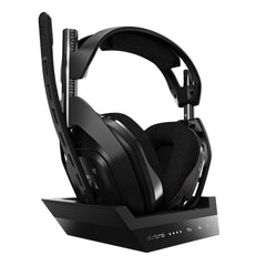 ASTRO Gaming A50 Wireless Headset + Base Station Gen 4 - Compatible With PS5, PS4, PC, Mac - Black/Silver - CompuMe