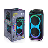 NDR-820 2025 Hot Selling Outdoor Double 8 J.BL DJ Party Box BT Portable Speaker Featuring Colorful Light Microphone - CompuMe