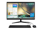 Acer Aspire All-in-One AIO C24-1700 Slim, 12Gen Intel Core i5 1235U, 12GB DDR4 (Customized), 512 SSD, 24" FHD IPS Monitor, Wi-Fi 6, BT 5.0, USB Wired Keyboard and Mouse - Black