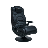 X Rocker Pro 4.1 Pedestal Gaming Chair With 4.1 Wireless Audio System And Subwoofer (Faux Leather, Black) - CompuMe