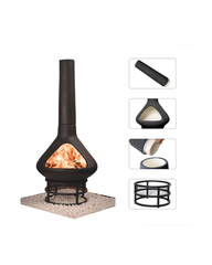 Ceramic Outdoor Chiminea Fire Pit | Garden Fireplace