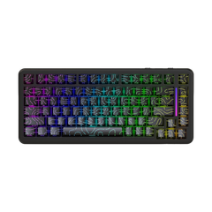 ATTACK SHARK X82 PRO HE Wireless Rapid Trigger RGB Mechanical Gaming Keyboard with Adjustable Actuation,2.4G/Wired/BT,8K Polling Rate,Hall Effect Magnetic Switch,5000mAh Battery for FPS(Black Contour)