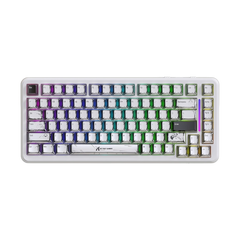 ATTACK SHARK X82PRO HE Wireless Rapid Trigger RGB Mechanical Gaming Keyboard with Adjustable Actuation,2.4G/Wired/BT,8K Polling Rate,Hall Effect Magnetic Switch,5000mAh Battery for PC FPS(White Anime)