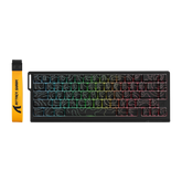 ATTACK SHARK X68 PRO HE Wireless Rapid Trigger Gaming Keyboard with Adjustable Actuation,8K Polling Rate,Hall Effect Magnetic Switch,Hot-Swap,RGB Backlit,BT/2.4GHz/Wired,for FPS Games-Black