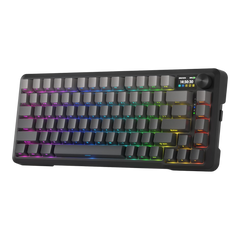 Redragon K724 PRO Wireless Gasket Gaming Keyboard w/Hype 1.14’’ TFT Screen & Knob, 81-Key 75% Mechanical Keyboard, 5-Layer Noise Dampening, Hot-Swap South-Facing RGB Socket, Gradient PBT Keycaps