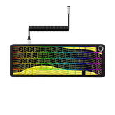 Attack Shark X65PRO HE Rapid Trigger Magnetic Mechanical Keyboard,60% Hot Swappable,Hall Effect Sensor,Adjustable Actuation,Tri-Mode RGB, 8KHz Polling Rate with Coiled Cable for MOBA/FPS/RTS-Yellow